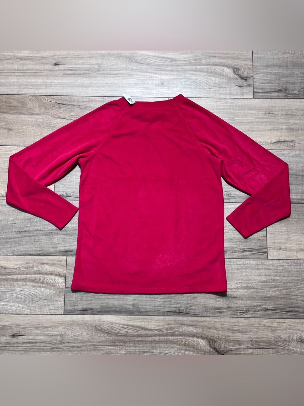 Hue Sleepwear Women’s Long Raglan Sleeve Pajama Top Size Small Red - Picture 6 of 8